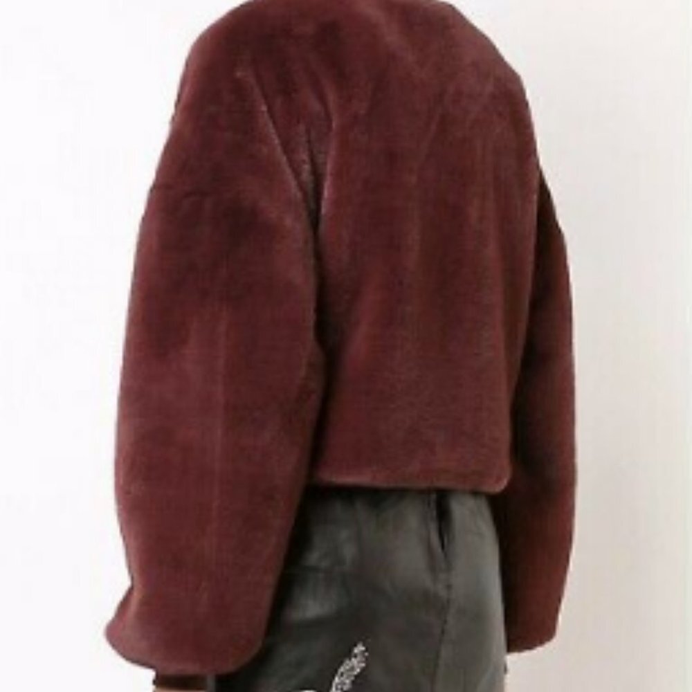 NICOLE MILLER Faux Fur Bomber Jacket - Picture 3 of 8